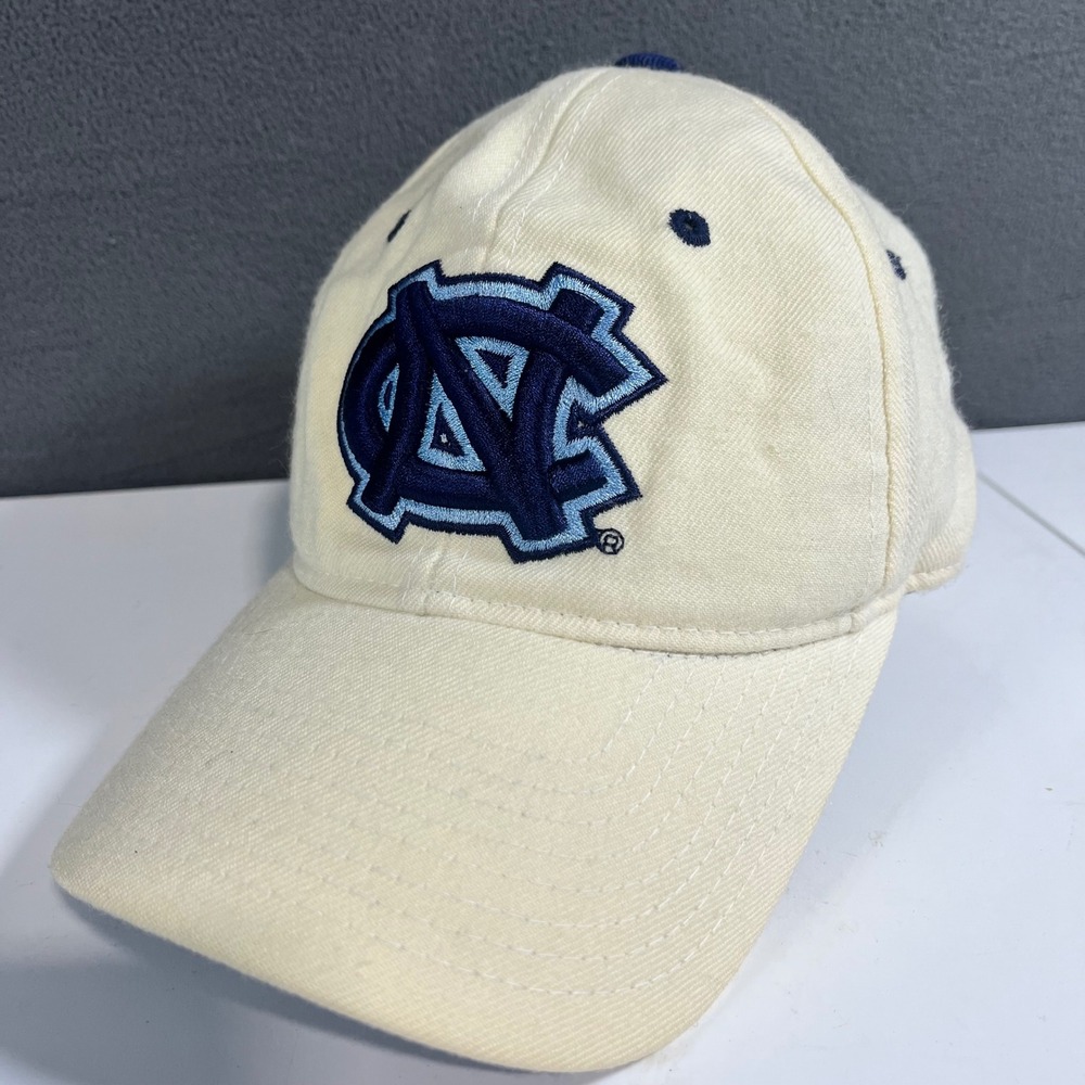 Zephyr North Carolina Tar Heels Hat UNC Fitted 7 Cream Navy Wool Baseball Cap